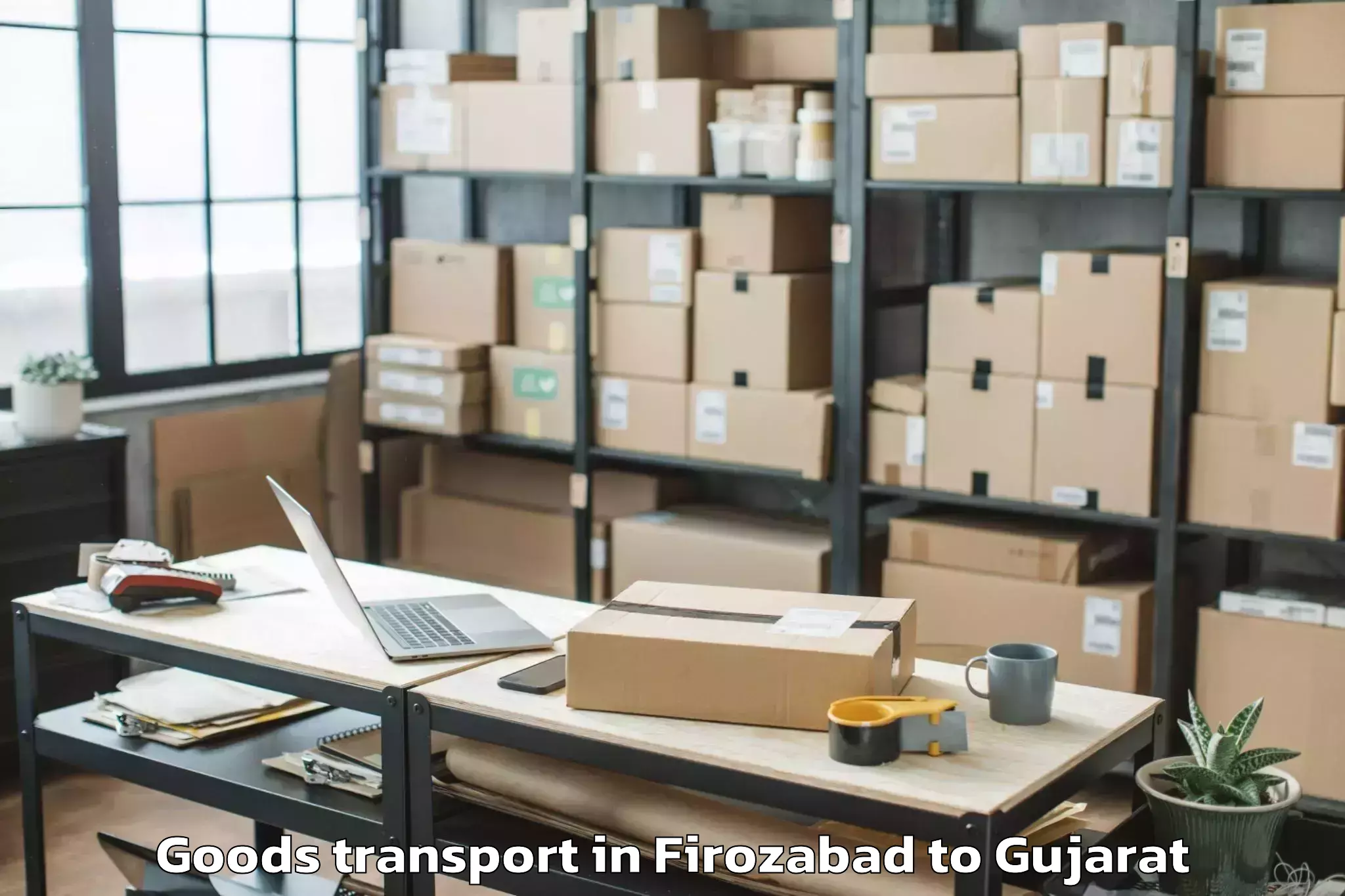 Affordable Firozabad to Junagadh Goods Transport